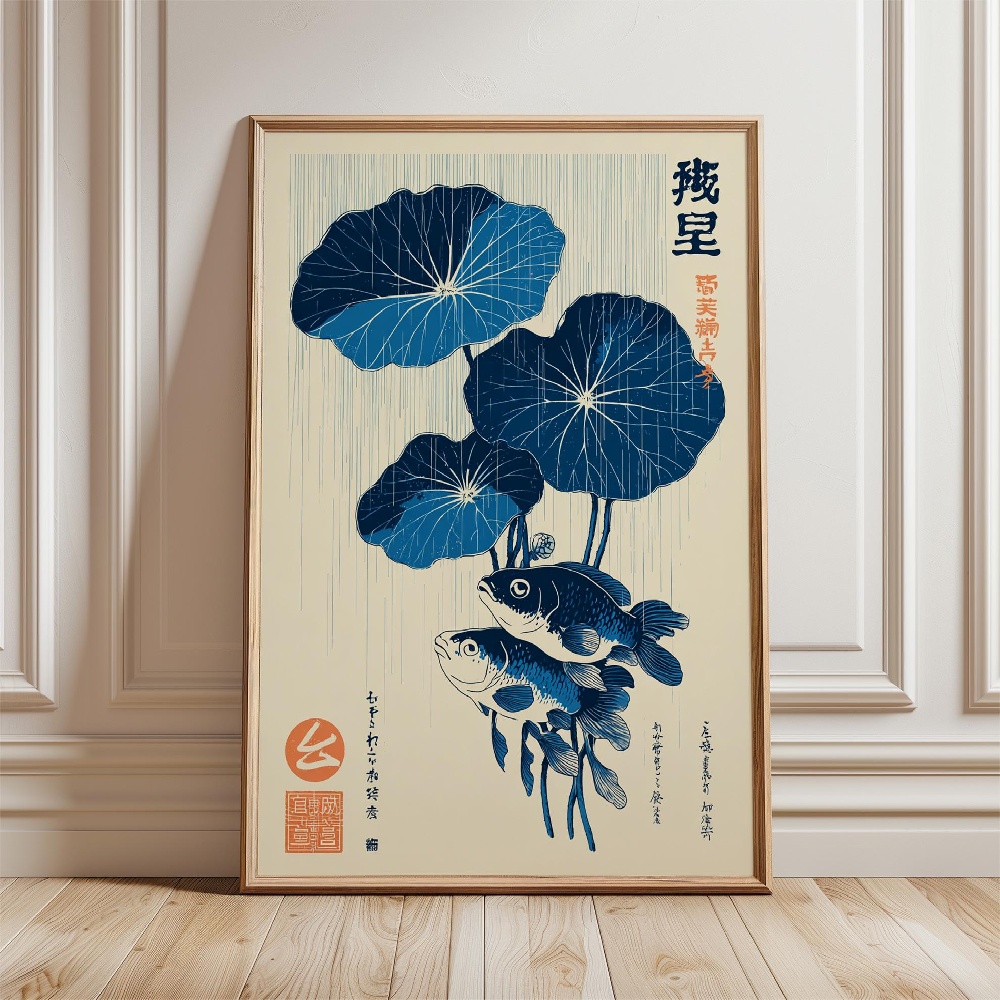 Gold Fish Poster Japanese Koi  - Japanese Zen Lifestyle recension och pris