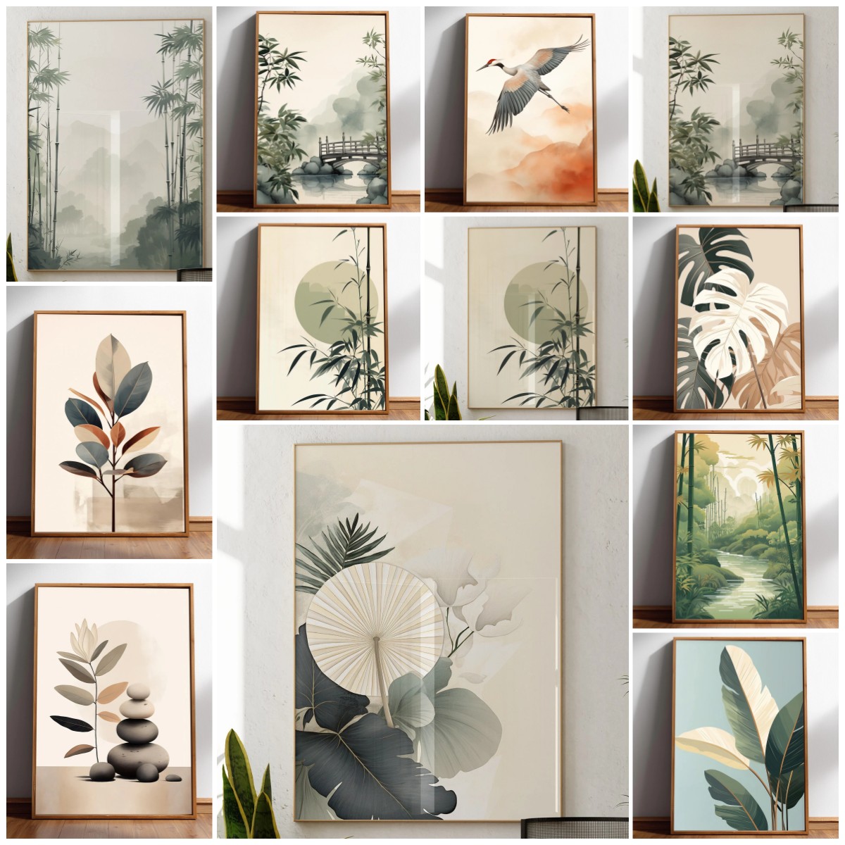Japandi Wall Art Minimal Botan - Japanese Zen Lifestyle recension och pris