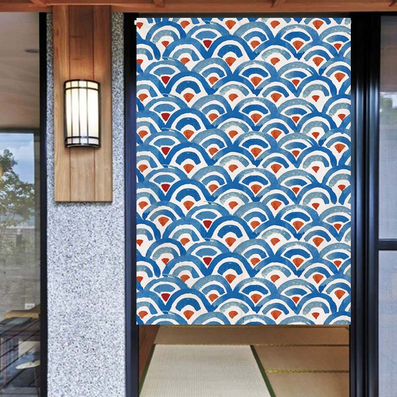 Waves Texture Japanese Noren D - Noren Curtain Doorway recension och pris