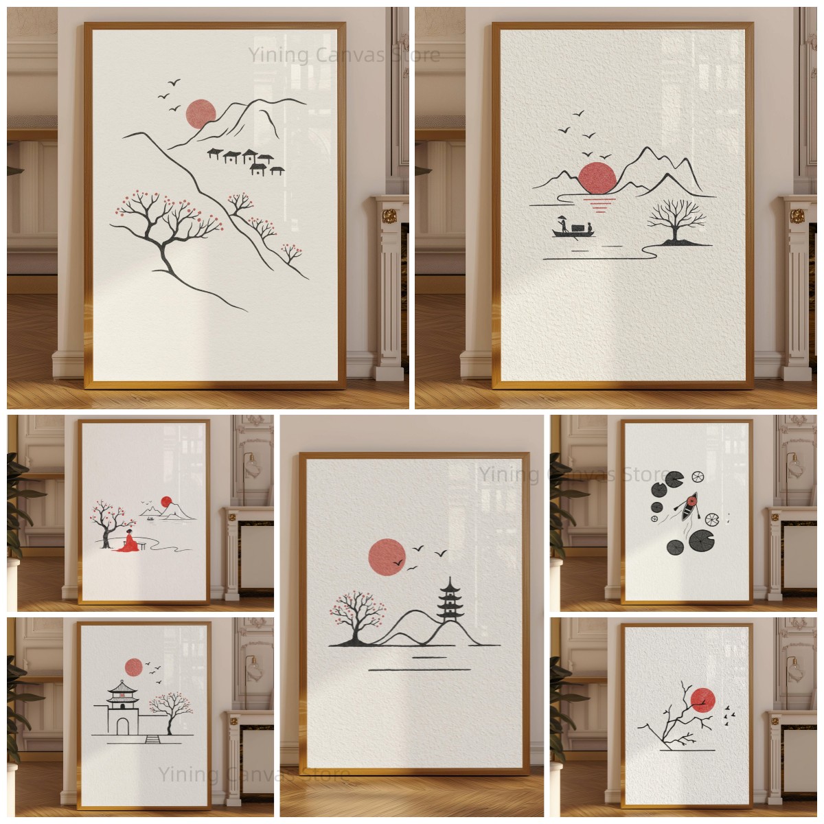 Minimalist Japanese Ink Poster - Japanese Zen Lifestyle recension och pris