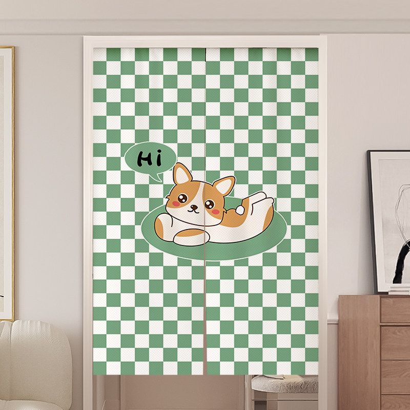 VIKAMA Japanese Green Checkere - Noren Curtain Doorway recension och pris