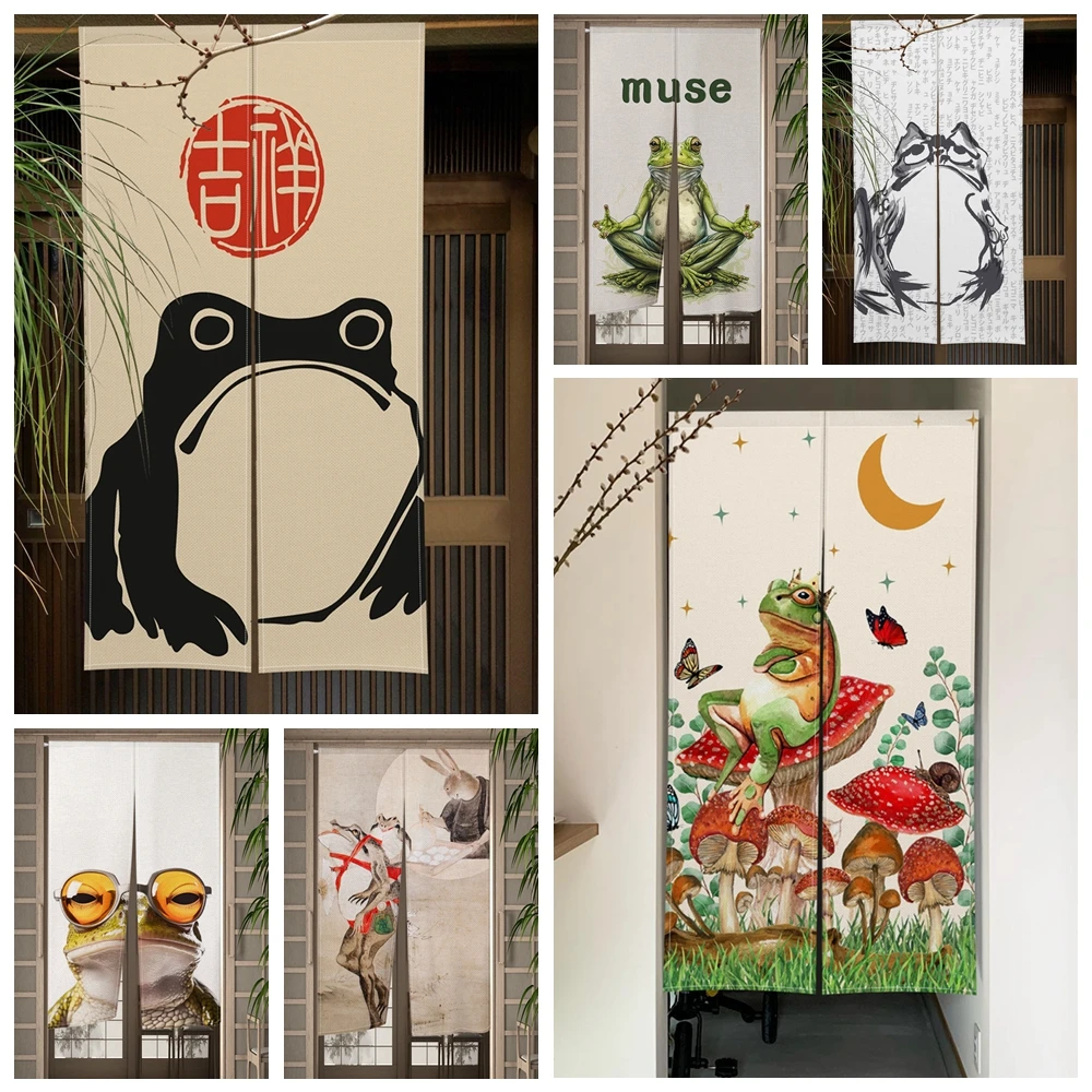 Japanese Door Curtain Frog Car - Noren Curtain Doorway recension och pris