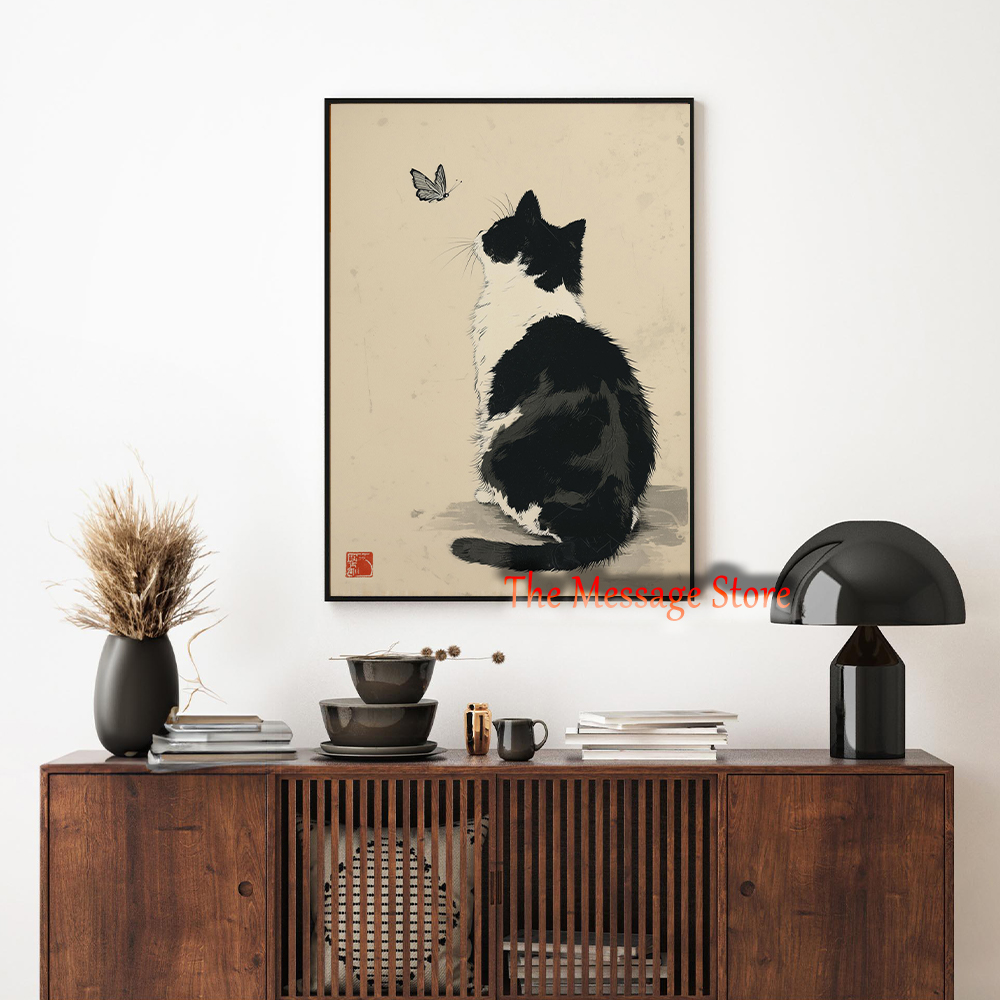 Black Cow Cat Japanese Minimal - Japanese Zen Lifestyle recension och pris