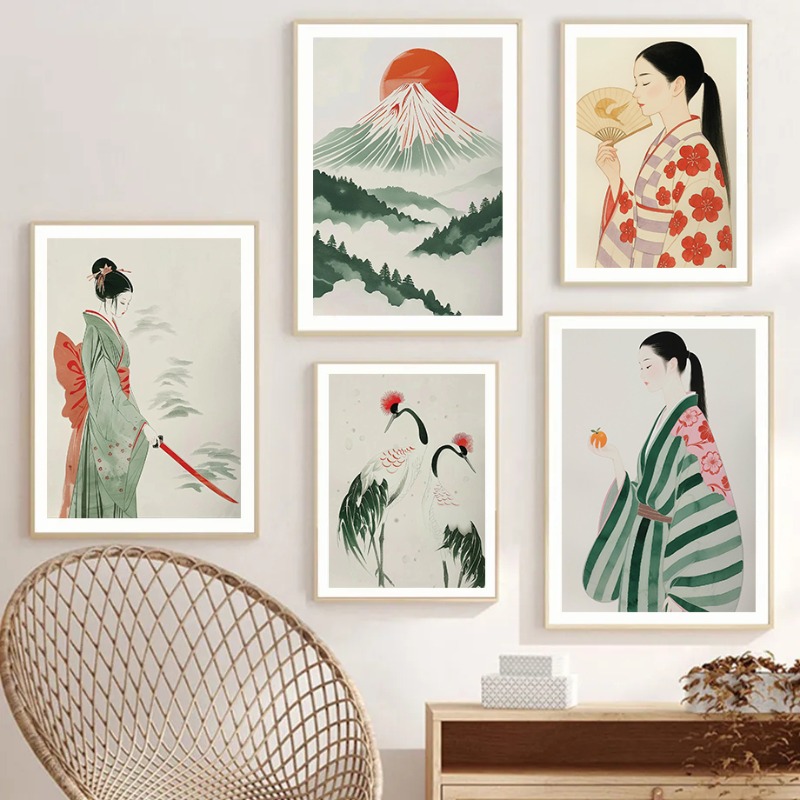 Mount Fuji & Crane Japanese Wa - Japanese Zen Lifestyle recension och pris