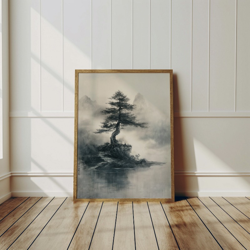 Japanese Ink Style Zen Bonzai  - Japanese Zen Lifestyle recension och pris