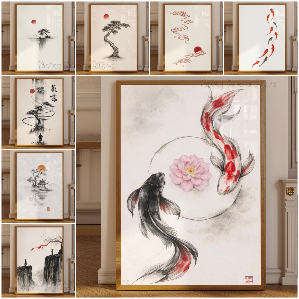 Japanese Ink Wash Landscape Po - Japanese Zen Lifestyle recension och pris
